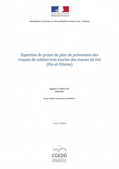 [Publication] Expertise du projet de plan de prévention des risques de submersion marine des marais de Dol (Ille-et-Vilaine) - CGEDD