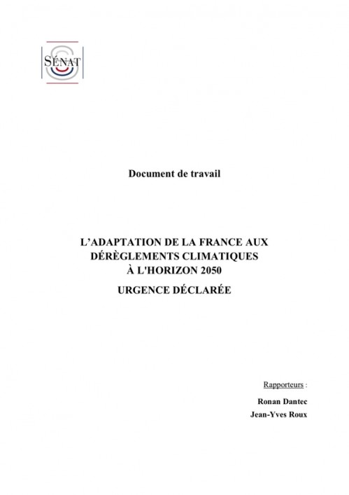 [Publication] Adaptation de la France aux dérèglements climatiques à l'horizon 2050