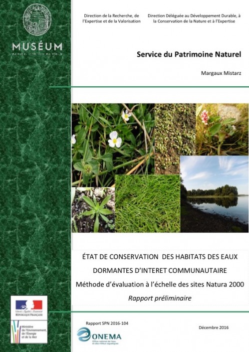 [Publication] État de conservation des habitats des eaux dormantes d'intérêt communautaire : Rapport préliminaire