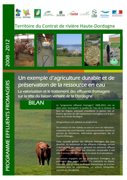 [Publication] La valorisation et le traitement des effluents fromagers sur la tête du bassin versant de la Dordogne