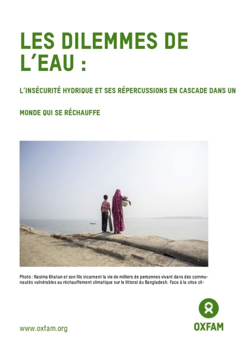 [Publication] Nouveau rapport : les dilemmes de l'eau - Oxfam France