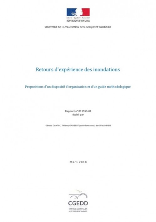 [Publication] Retours d'expérience des inondations - Propositions d'un dispositif d'organisation et d'un guide méthodologique - CGEDD