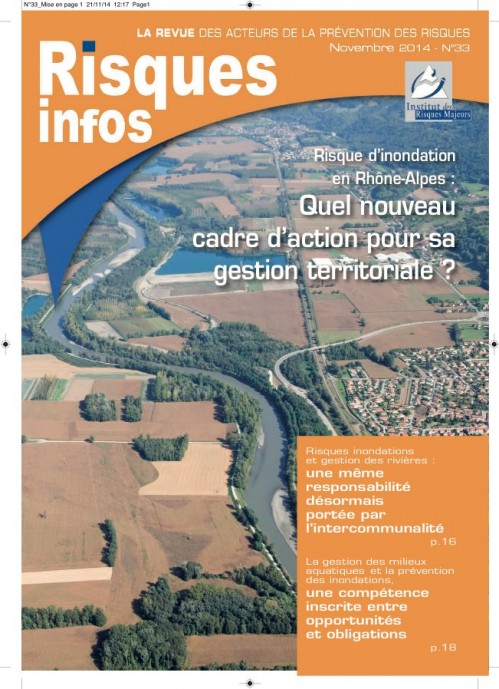 [Publication] Risque d'inondations en Rhône-Alpes : quel nouveau cadre d'action pour sa gestion territoriale ? - Institut des risques majeurs